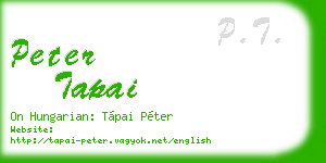 peter tapai business card